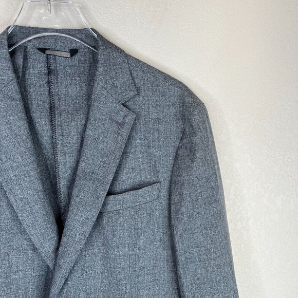 Boss Hugo Boss Men's 2 Button Reda 120 Blazer Jacket Long Sleeve Gray SZ 46 - Picture 3 of 13